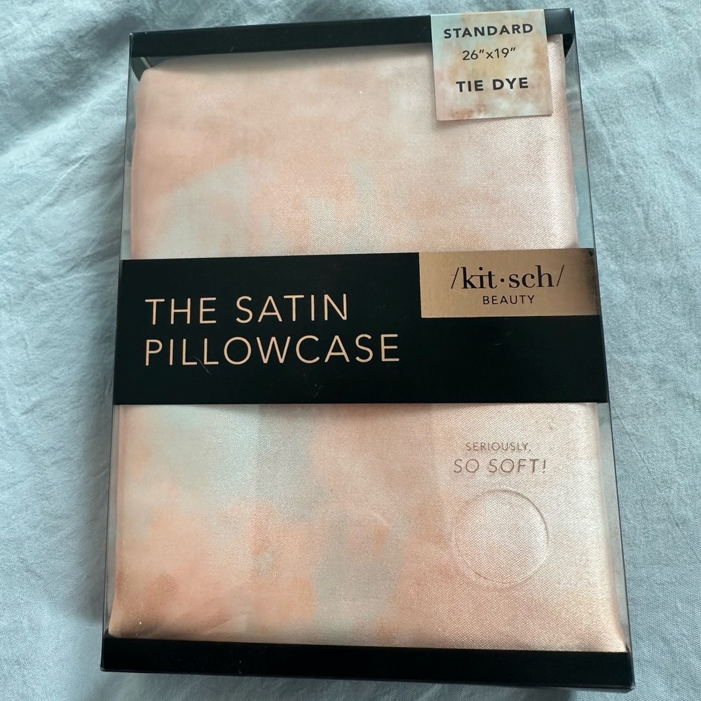 Kitsch satin tie dye pillowcase. Brand new.
